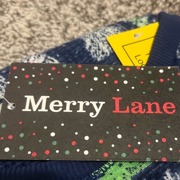 Merry Lane Kids’ 2 Piece Christmas Tree Theme Pajamas - Size Large - Picture 4 of 4